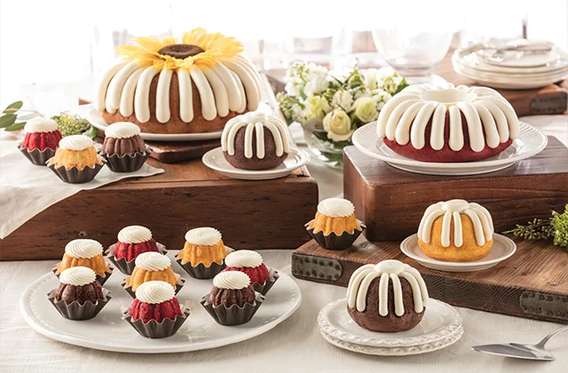 Grouping of bundt cakes